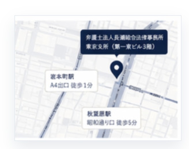 東京支所周辺の案内図